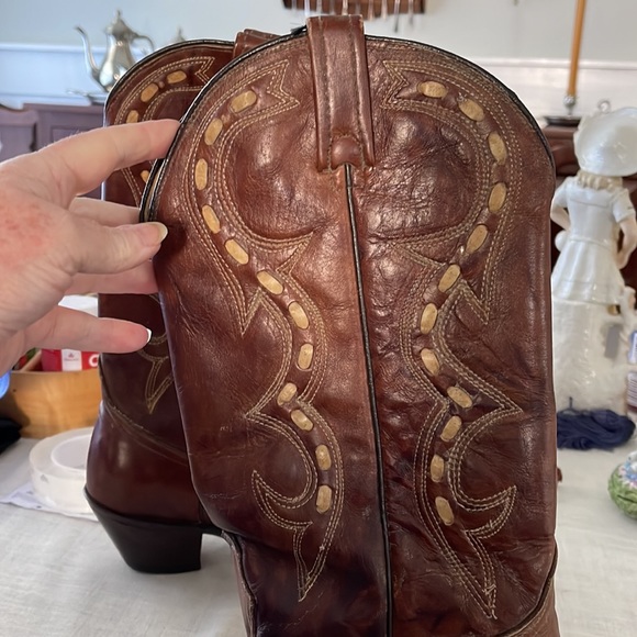 Leather Western Boots 9D Great Condition ACME - Picture 4 of 4